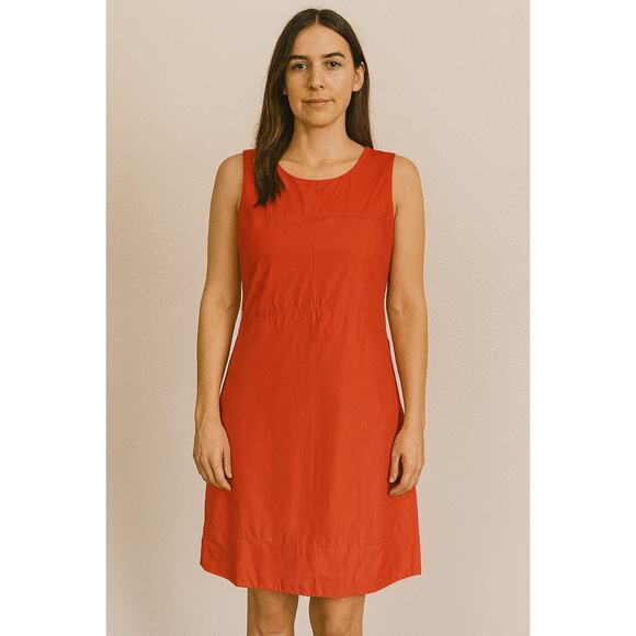 Marc by Marc Jacobs Orange Sheath Dress Small Sleeveless Modern Bold Career Fall - Picture 1 of 8